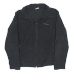 COLUMBIA Womens Black Fleece Jacket M Zip Casual Outdoor Warm