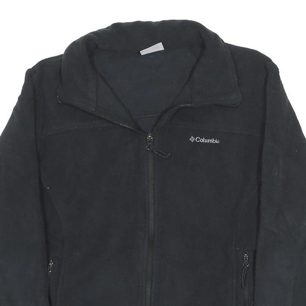 COLUMBIA Womens Black Fleece Jacket M Zip Casual Outdoor Warm