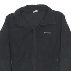 COLUMBIA Womens Black Fleece Jacket M Zip Casual Outdoor Warm