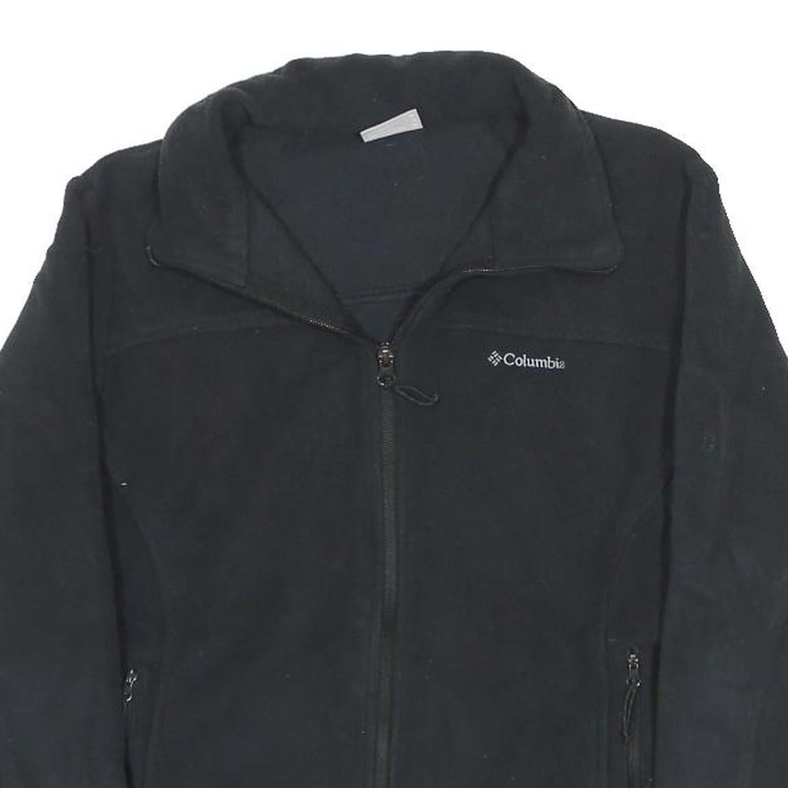 COLUMBIA Womens Black Fleece Jacket M Zip Casual Outdoor Warm