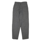 Womens Regular Grey Wool Blend Trousers W24 L28 Zip Closure Classic Fit