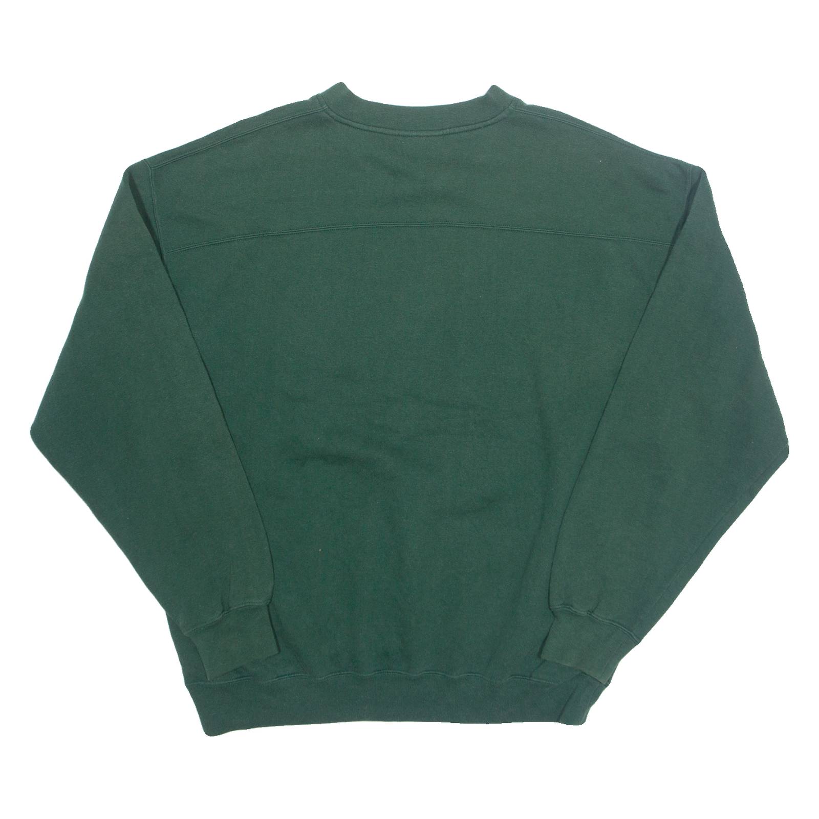 NFL Green Bay Packers Mens Sweatshirt Green V-Neck 90s USA XL
