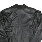 LEDERMODERN FABRIKATION J. TAKA Womens Black Button Faux Leather Jacket L Soft