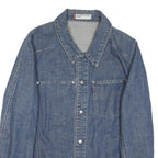 LEVI'S Mens Blue Denim Jacket L Cotton Blend Classic Button Closure Casual