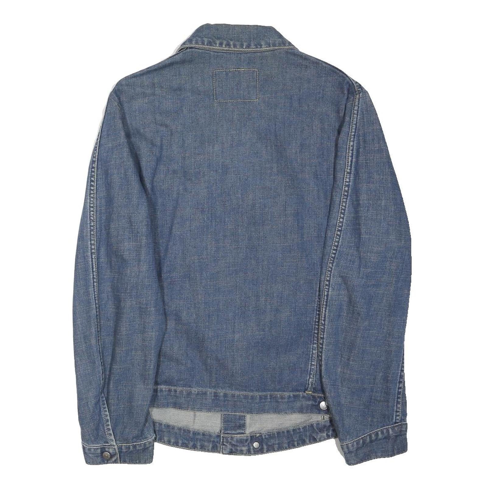LEVI'S Mens Blue Denim Jacket L Cotton Blend Classic Button Closure Casual