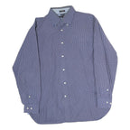 TOMMY HILFIGER Mens Blue Check Shirt M Button Down Casual Cotton