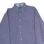 TOMMY HILFIGER Mens Blue Check Shirt M Button Down Casual Cotton
