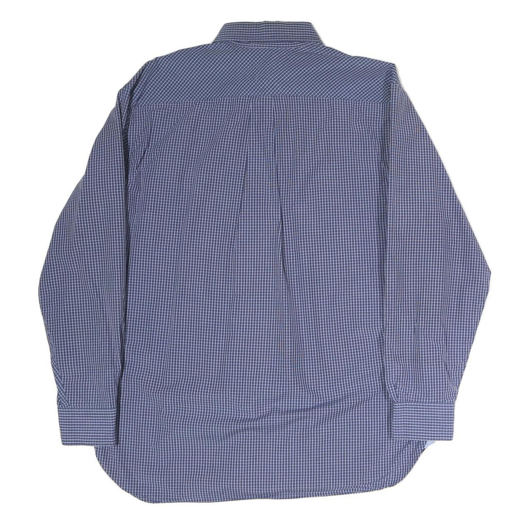 TOMMY HILFIGER Mens Blue Check Shirt M Button Down Casual Cotton