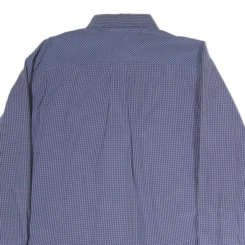 TOMMY HILFIGER Mens Blue Check Shirt M Button Down Casual Cotton