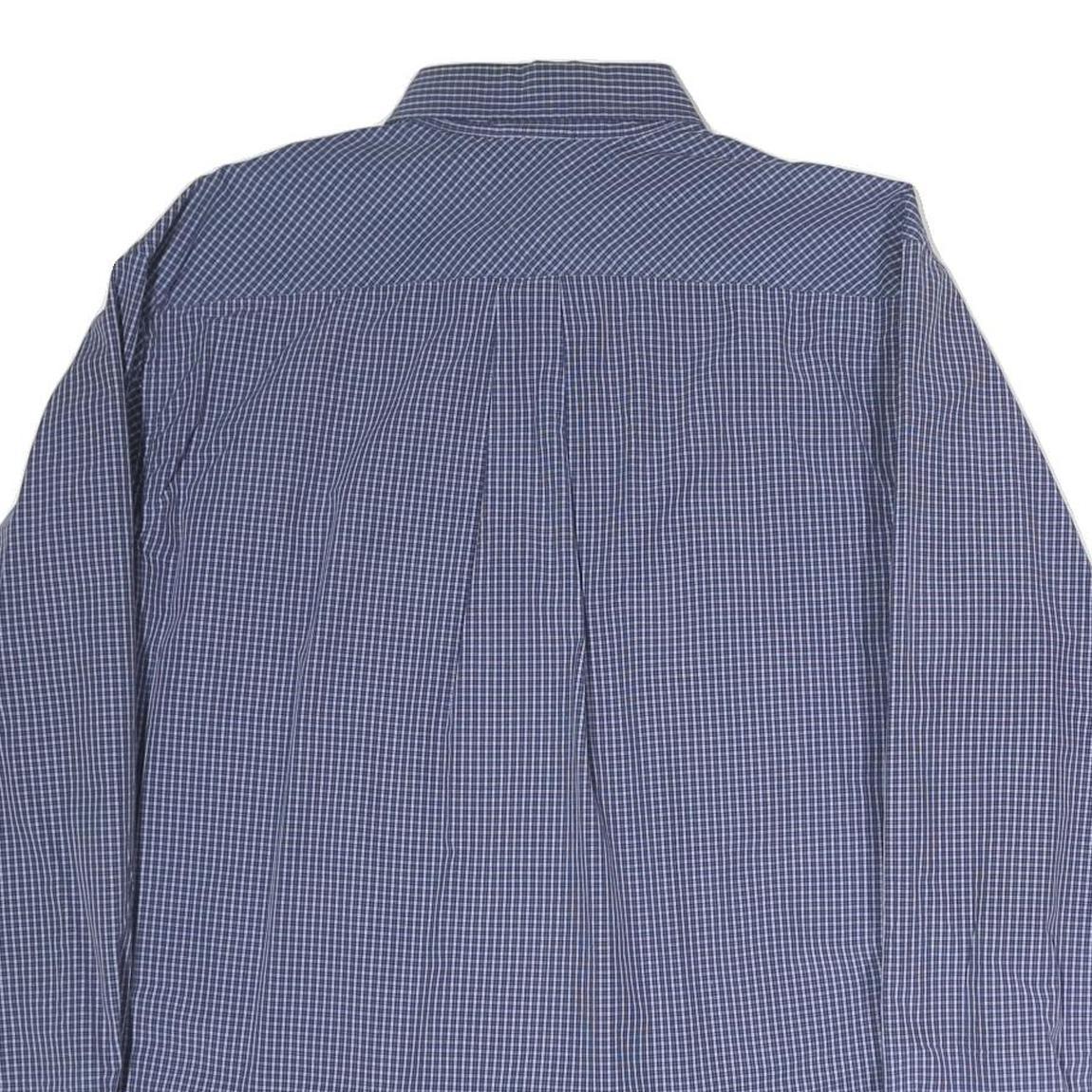 TOMMY HILFIGER Mens Blue Check Shirt M Button Down Casual Cotton