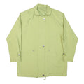Womens Green Button Jacket L Polyester Blend Plain Lightweight Casual