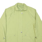 Womens Green Button Jacket L Polyester Blend Plain Lightweight Casual