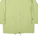 Womens Green Button Jacket L Polyester Blend Plain Lightweight Casual