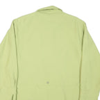 Womens Green Button Jacket L Polyester Blend Plain Lightweight Casual