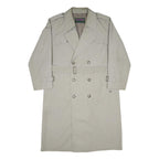 WESTBURY Mens Beige Woven Classic Coat XL Button Closure Long Sleeve Belted