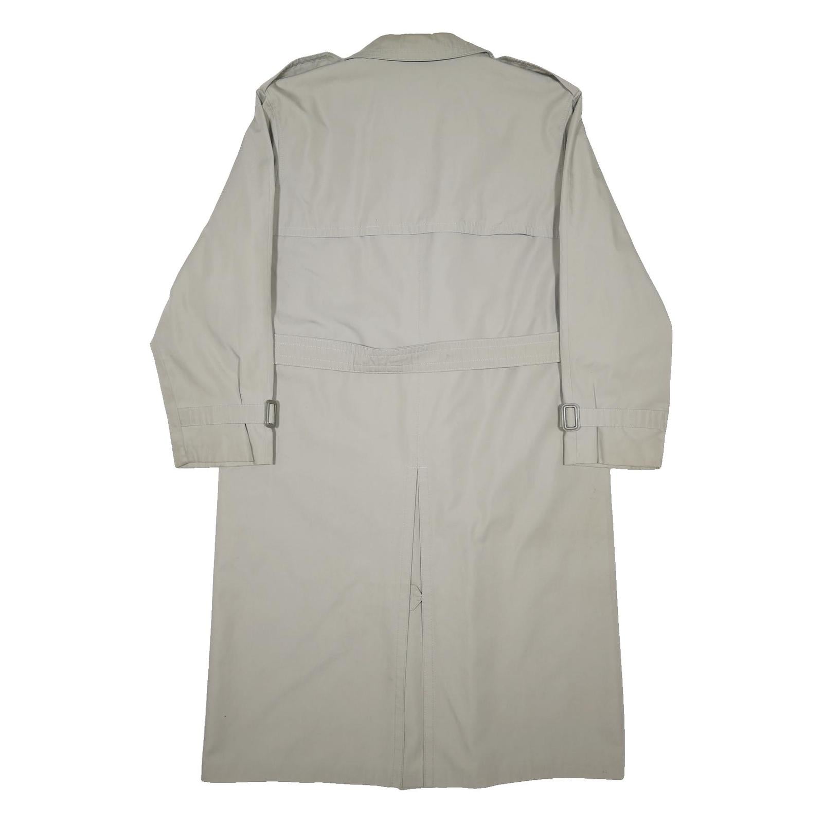 WESTBURY Mens Beige Woven Classic Coat XL Button Closure Long Sleeve Belted