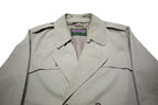 WESTBURY Mens Beige Woven Classic Coat XL Button Closure Long Sleeve Belted