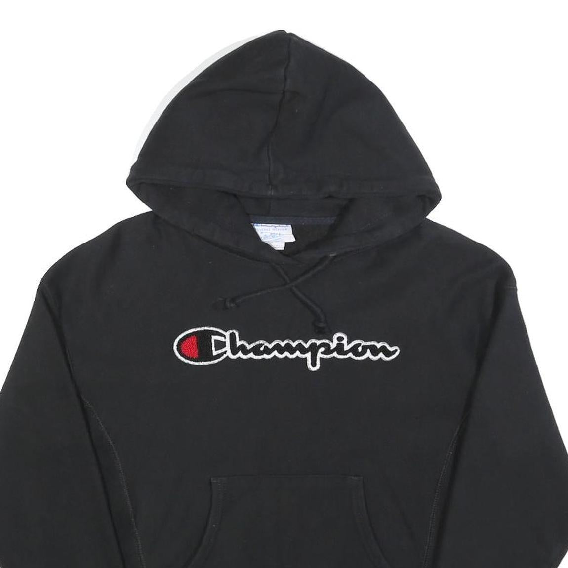 CHAMPION REVERSE WEAVE Womens Black Hoodie XS Cotton Blend Casual Pullover