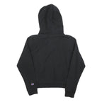 CHAMPION REVERSE WEAVE Womens Black Hoodie XS Cotton Blend Casual Pullover