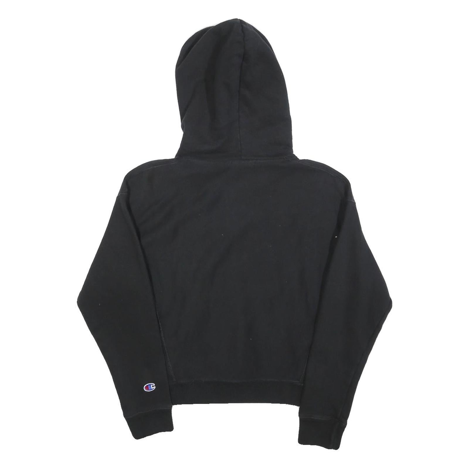 CHAMPION REVERSE WEAVE Womens Black Hoodie XS Cotton Blend Casual Pullover