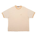 CALVIN KLEIN JEANS Mens Beige & Cream Striped Modern T-Shirt XL Short Sleeve