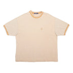 CALVIN KLEIN JEANS Mens Beige & Cream Striped Modern T-Shirt XL Short Sleeve