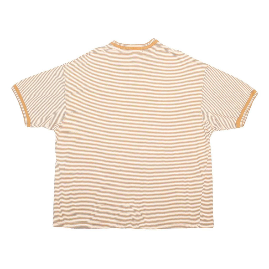 CALVIN KLEIN JEANS Mens Beige & Cream Striped Modern T-Shirt XL Short Sleeve