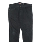 LEVI'S Mens Black Cotton Blend Slim Zip Trousers W36 L32 Denim Skinny Fit