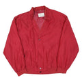 Mens Red Button Synthetic Jacket L Casual Lightweight Plain