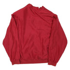Mens Red Button Synthetic Jacket L Casual Lightweight Plain