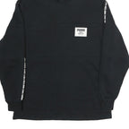 PUMA Mens Black Cotton Hoodie M Printed Logo Casual Streetwear Sweatshirt