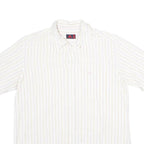 KAPPA Mens White & Beige Striped Shirt XL Casual Cotton Button Down