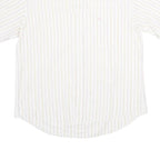 KAPPA Mens White & Beige Striped Shirt XL Casual Cotton Button Down