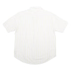 KAPPA Mens White & Beige Striped Shirt XL Casual Cotton Button Down
