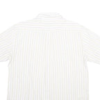 KAPPA Mens White & Beige Striped Shirt XL Casual Cotton Button Down