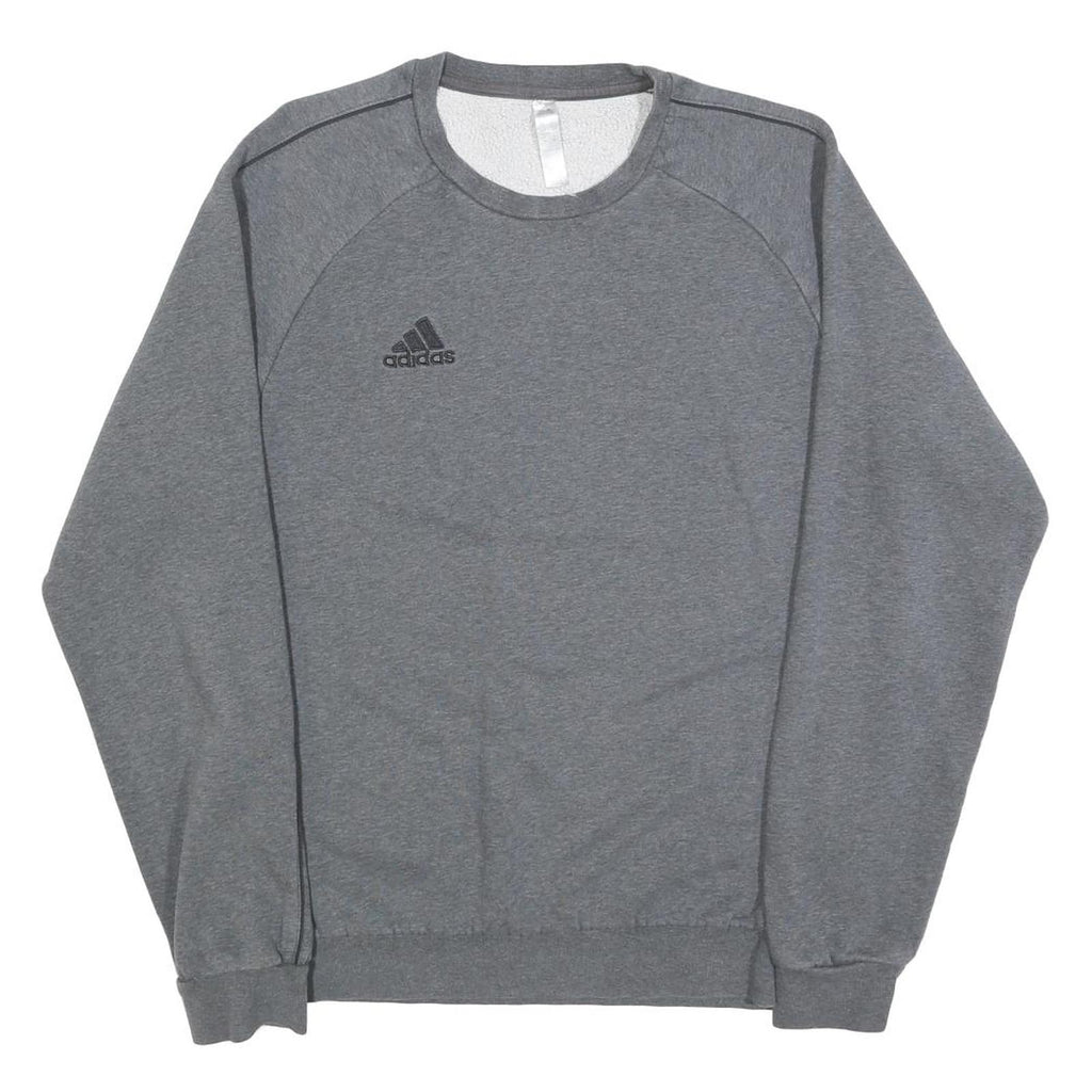 ADIDAS Mens Grey Crew Neck M Cotton Blend Sweatshirt Sports Training Pullover