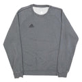 ADIDAS Mens Grey Crew Neck M Cotton Blend Sweatshirt Sports Training Pullover