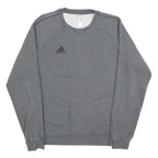 ADIDAS Mens Grey Crew Neck M Cotton Blend Sweatshirt Sports Training Pullover