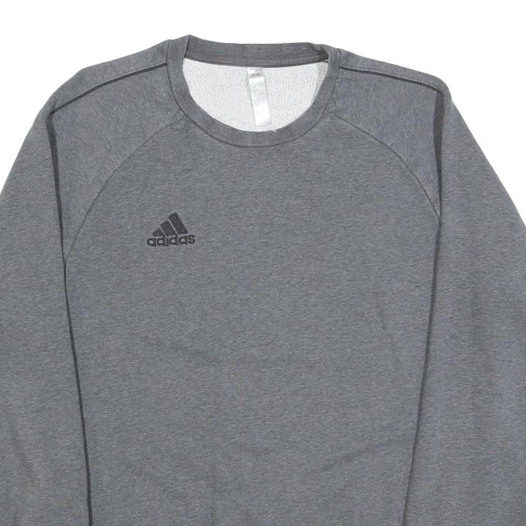 ADIDAS Mens Grey Crew Neck M Cotton Blend Sweatshirt Sports Training Pullover