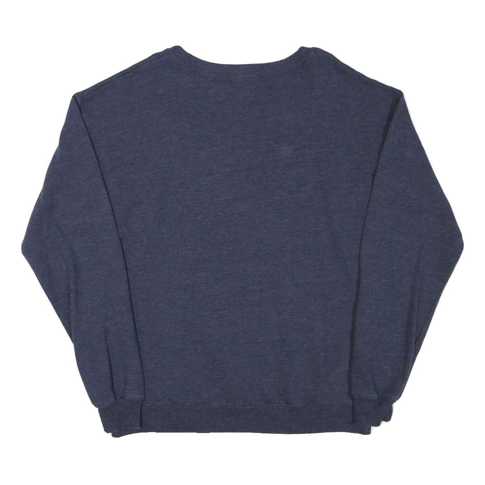 MICKEY MOUSE Mens Blue Sweatshirt Crew Neck S Cotton Blend Cartoon Graphic