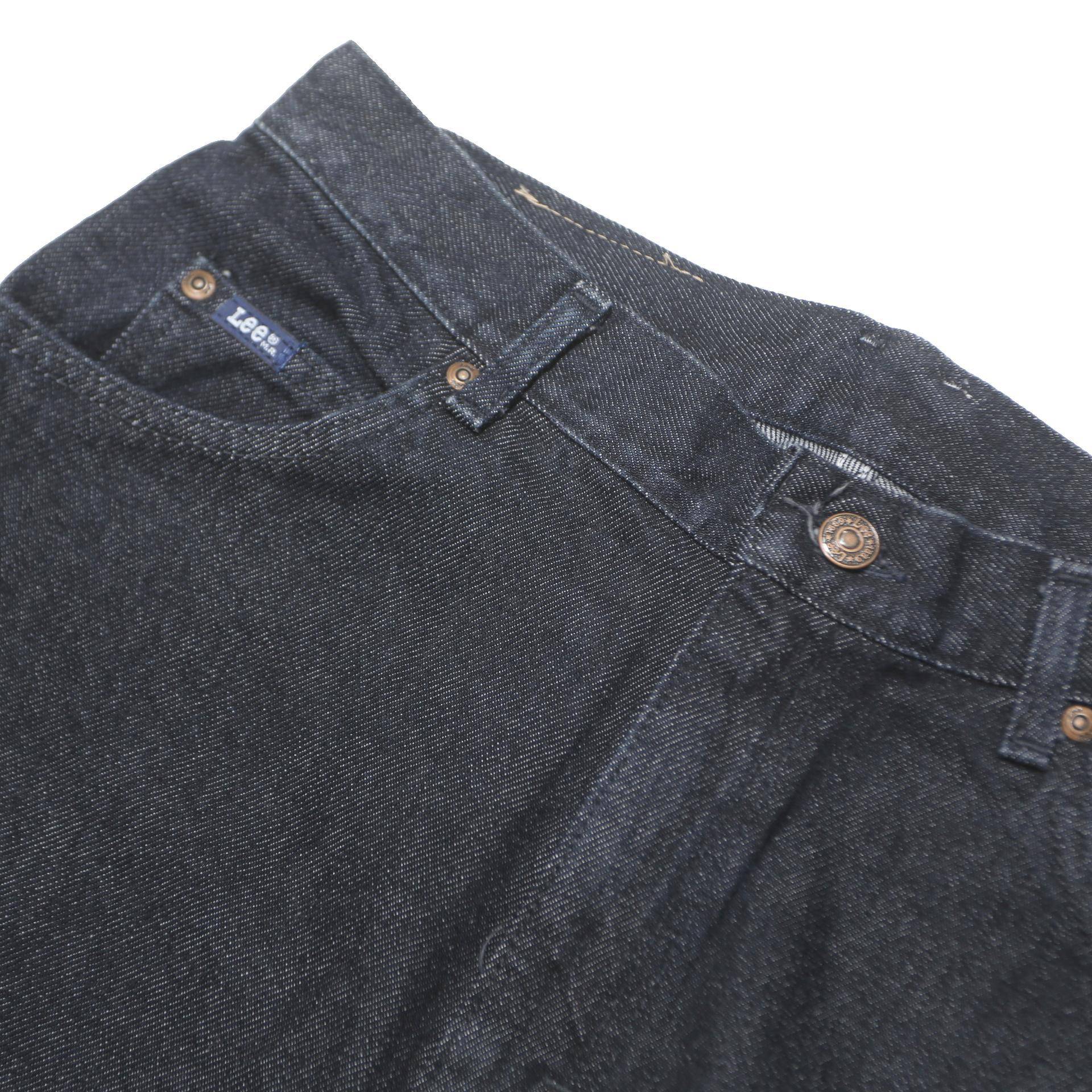 LEE Womens Classic Fit Blue Denim Straight Jeans Cotton W32 L31 Zip