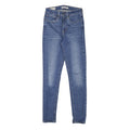 LEVI'S Womens Blue Slim Skinny Denim Medium W24 L28 Classic Fit Zip Jeans