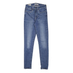 LEVI'S Womens Blue Slim Skinny Denim Medium W24 L28 Classic Fit Zip Jeans