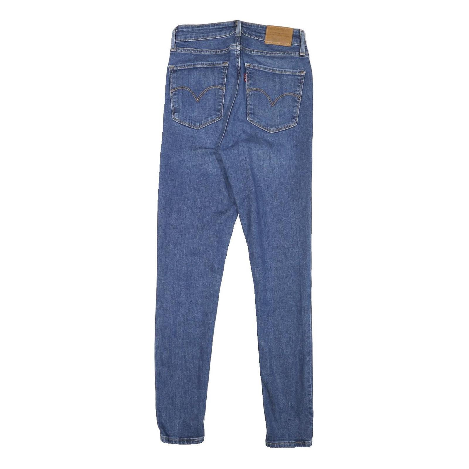 LEVI'S Womens Blue Slim Skinny Denim Medium W24 L28 Classic Fit Zip Jeans