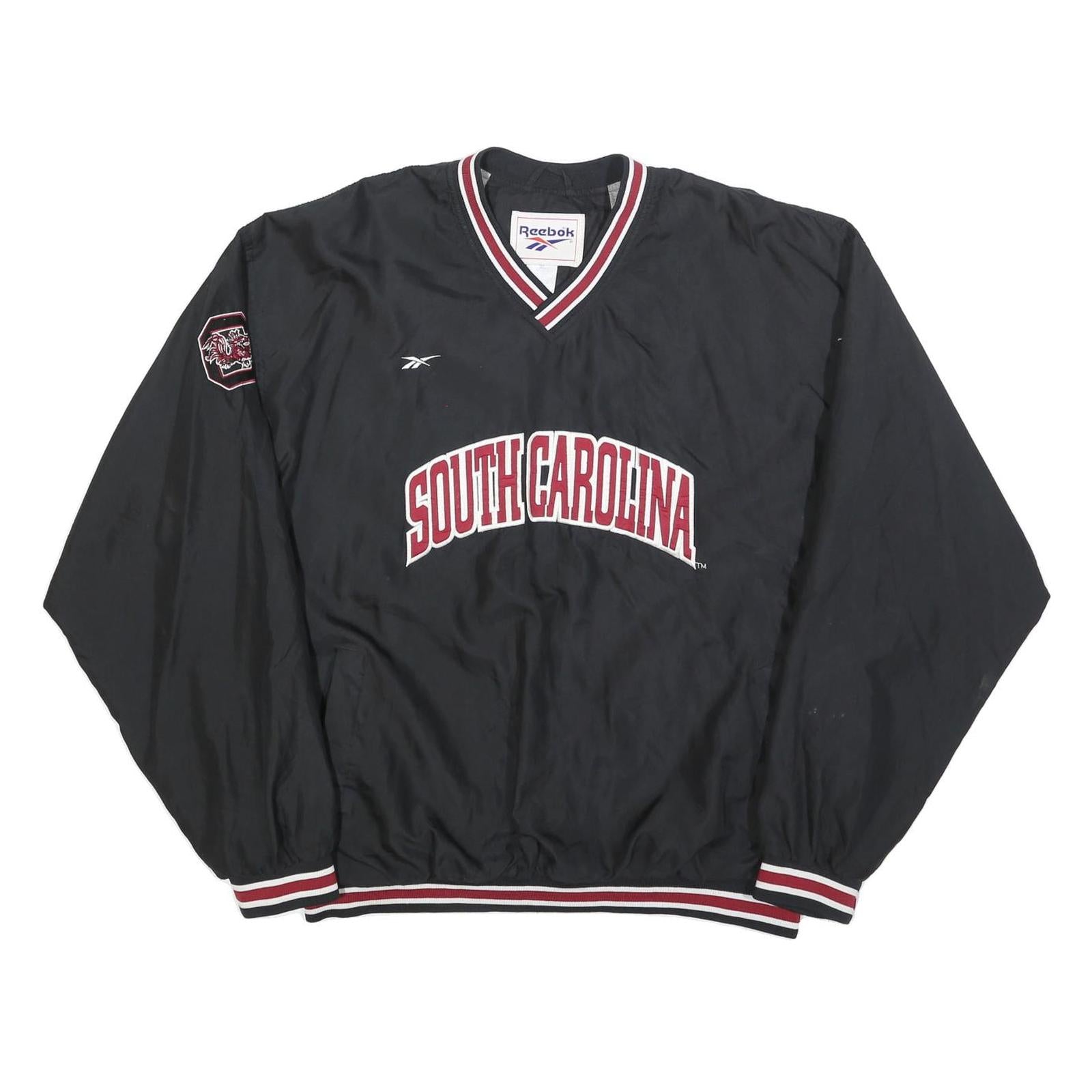 REEBOK Mens Black & Maroon South Carolina V-Neck XL Pullover Sweatshirt