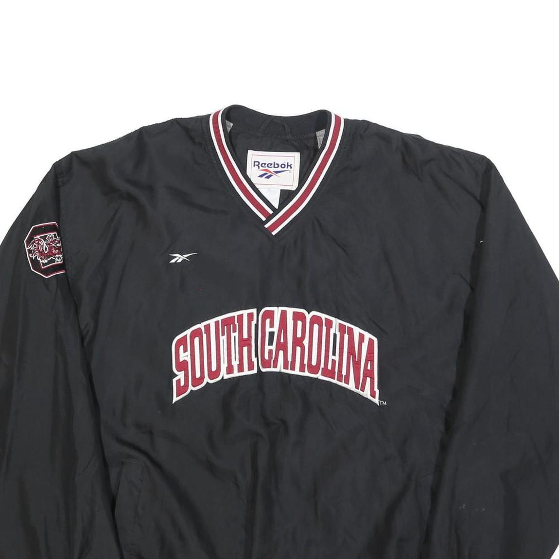 REEBOK Mens Black & Maroon South Carolina V-Neck XL Pullover Sweatshirt