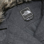 THE NORTH FACE Womens Grey Jacket M Polyester Blend Wool Look Zip Closure Faux