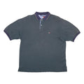 TOMMY HILFIGER Mens Blue Short Sleeve Plain L Cotton Polo Shirt Classic