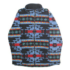 CHAPS Womens Blue Black Red Printed Polyester Jacket XL Zip Outerwear