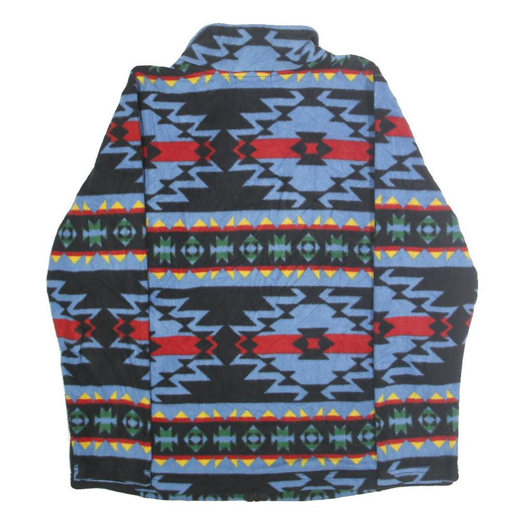 CHAPS Womens Blue Black Red Printed Polyester Jacket XL Zip Outerwear